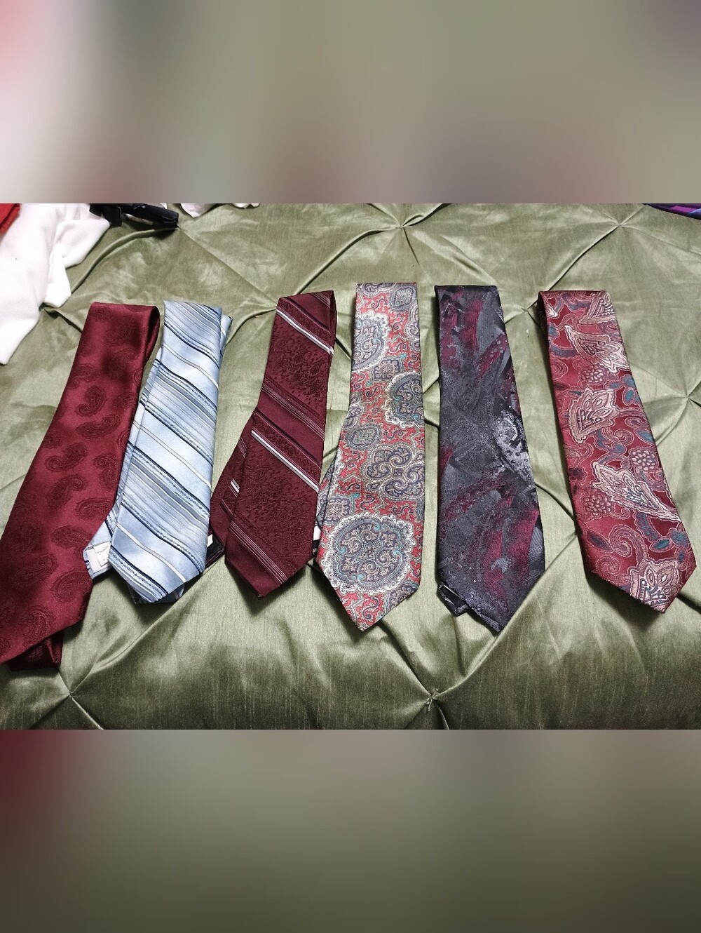 Set of Six Vintage Wembley Men's Pattern and Striped Neck Ties
